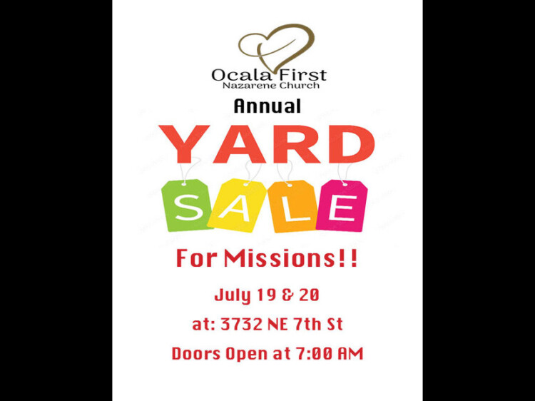 Annual Yard Sale For Missions Ocala4Sale Buy & Sell in Ocala, FL