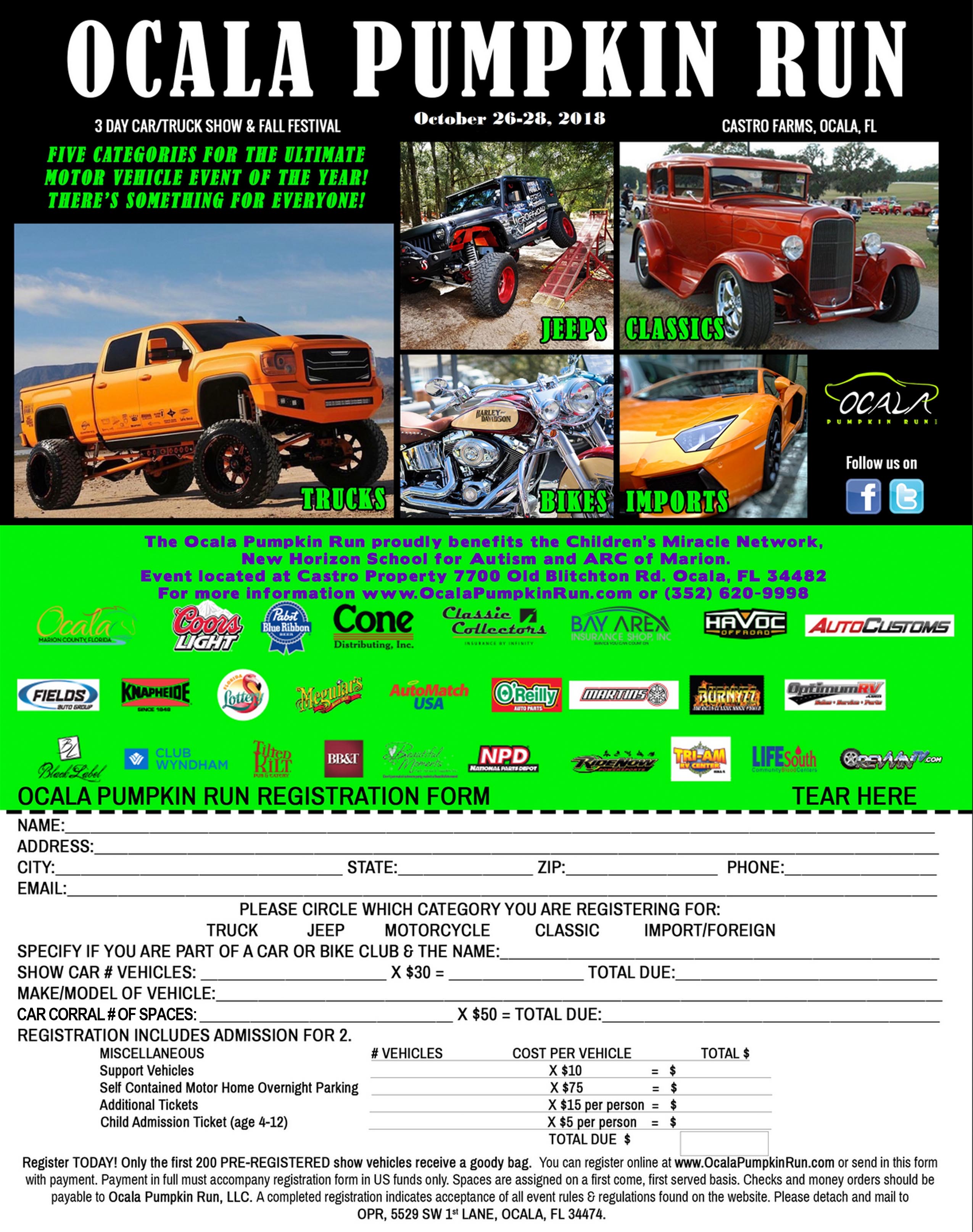 Ocala Pumpkin Car Show and Fall Festival 2020 Ocala FL Car Show