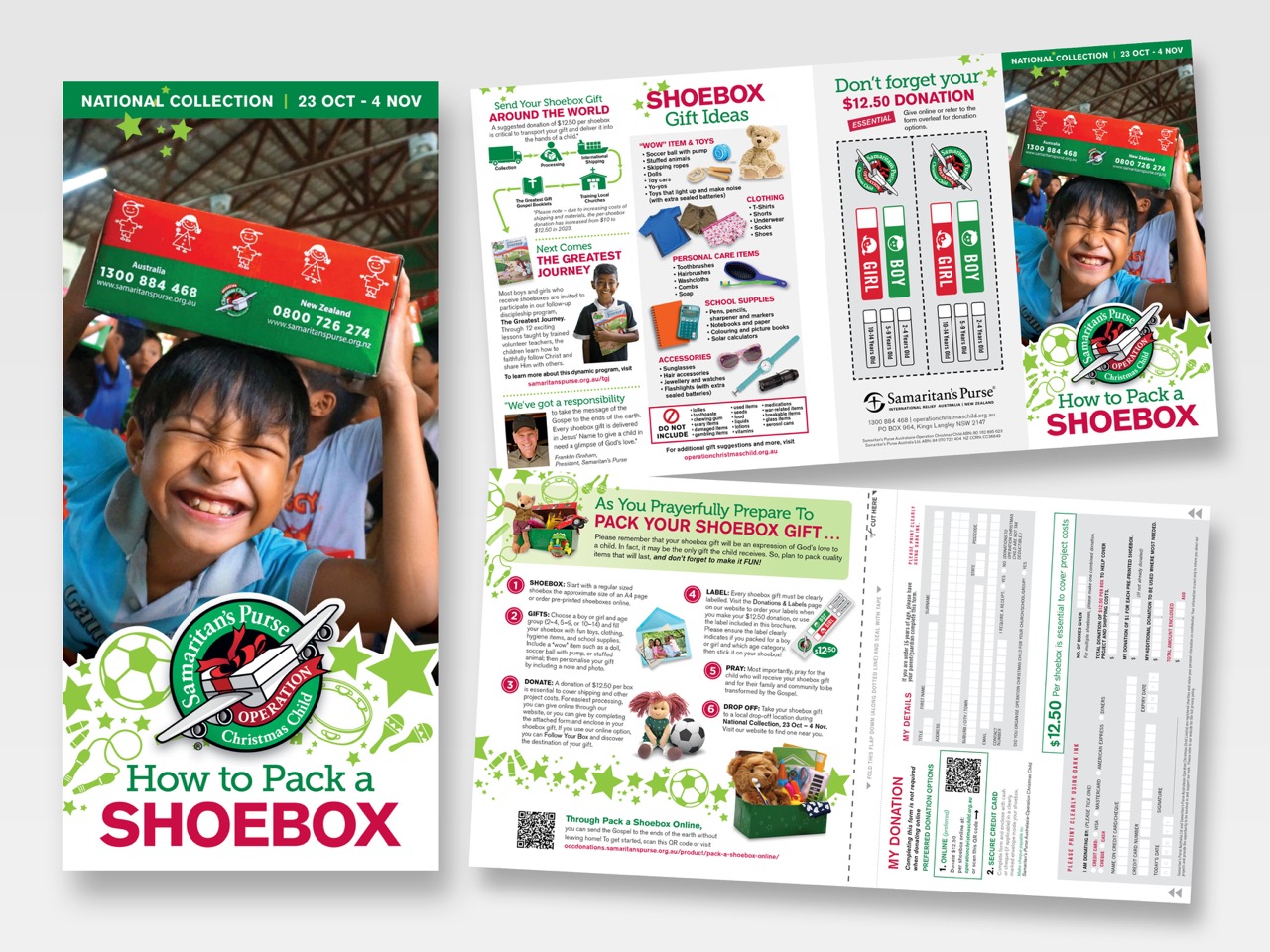 How to Pack a Shoebox Brochure Samaritan's Purse Operation
