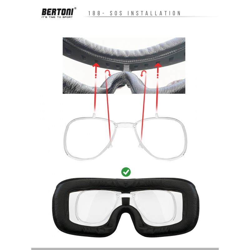 Motorradbrille Fliegerbrille Selbsttönend mit Sehstärke F188PH SOS