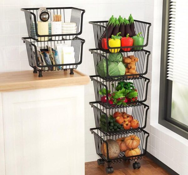 Stackable Wire Basket(Small, Set of 5) OCDBYFOOMZ