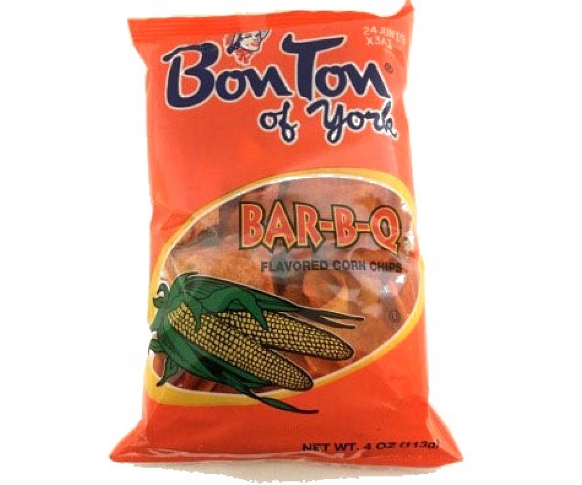 BONTON BBQ CORN CHIP, 4OZ