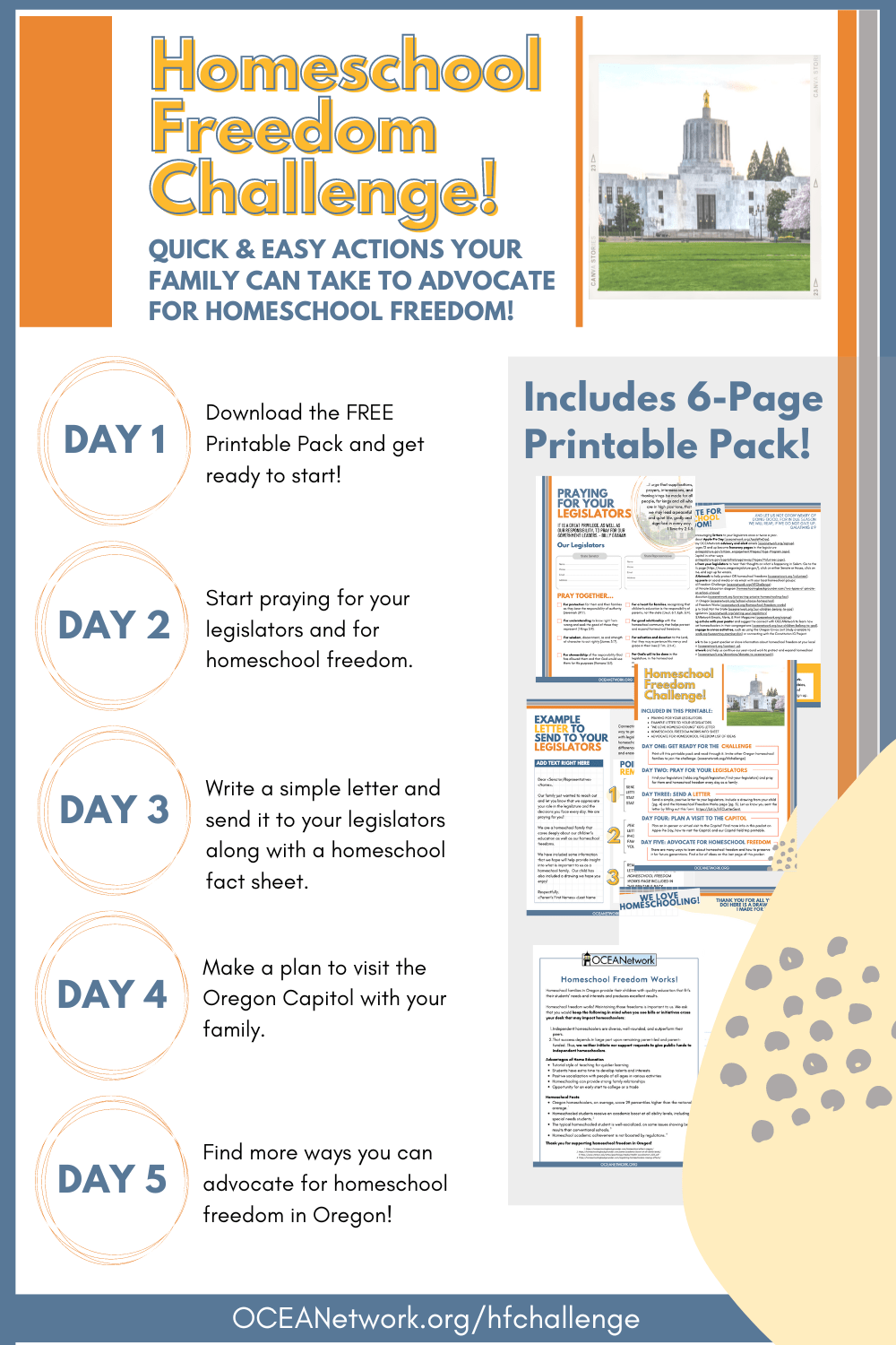 Oregon Homeschool Freedom Challenge 5 Easy Actions for Families to Get