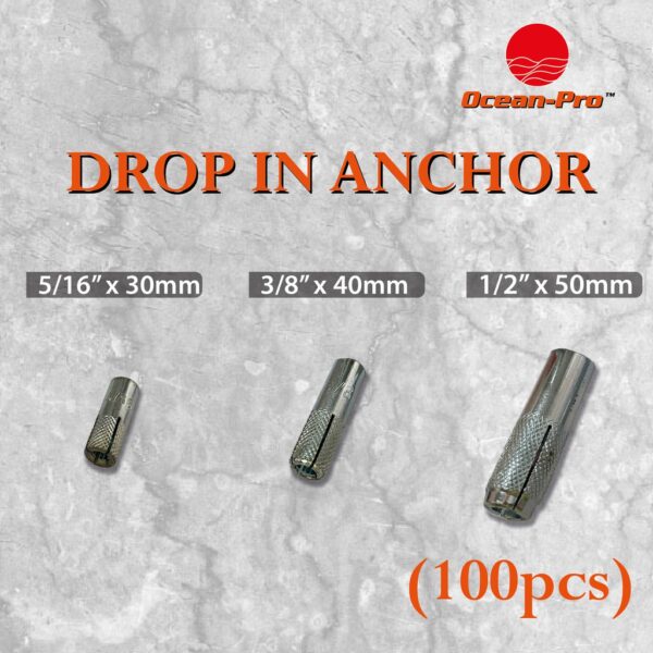 Drop in anchor/Wall Plug (100 pieces)