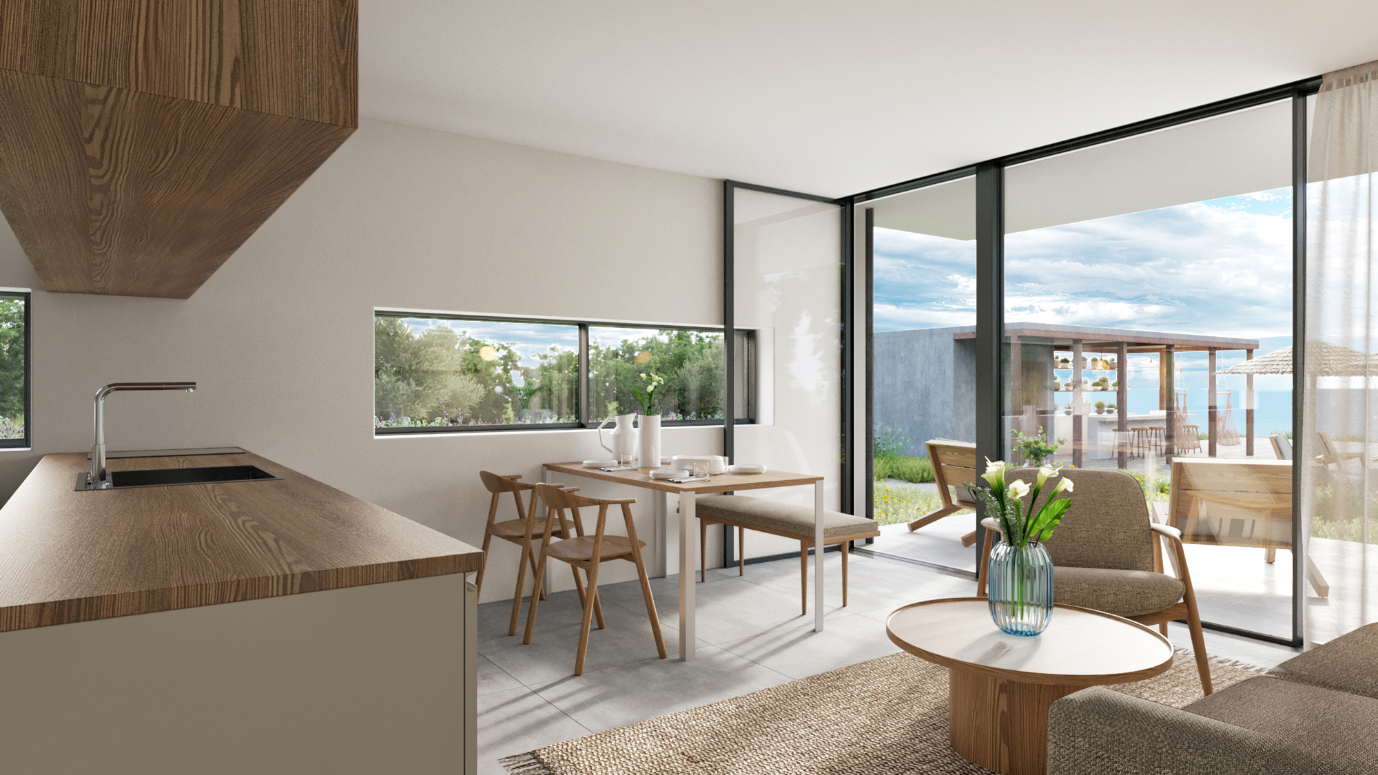 Roof Terrace Hut Ocean Huts