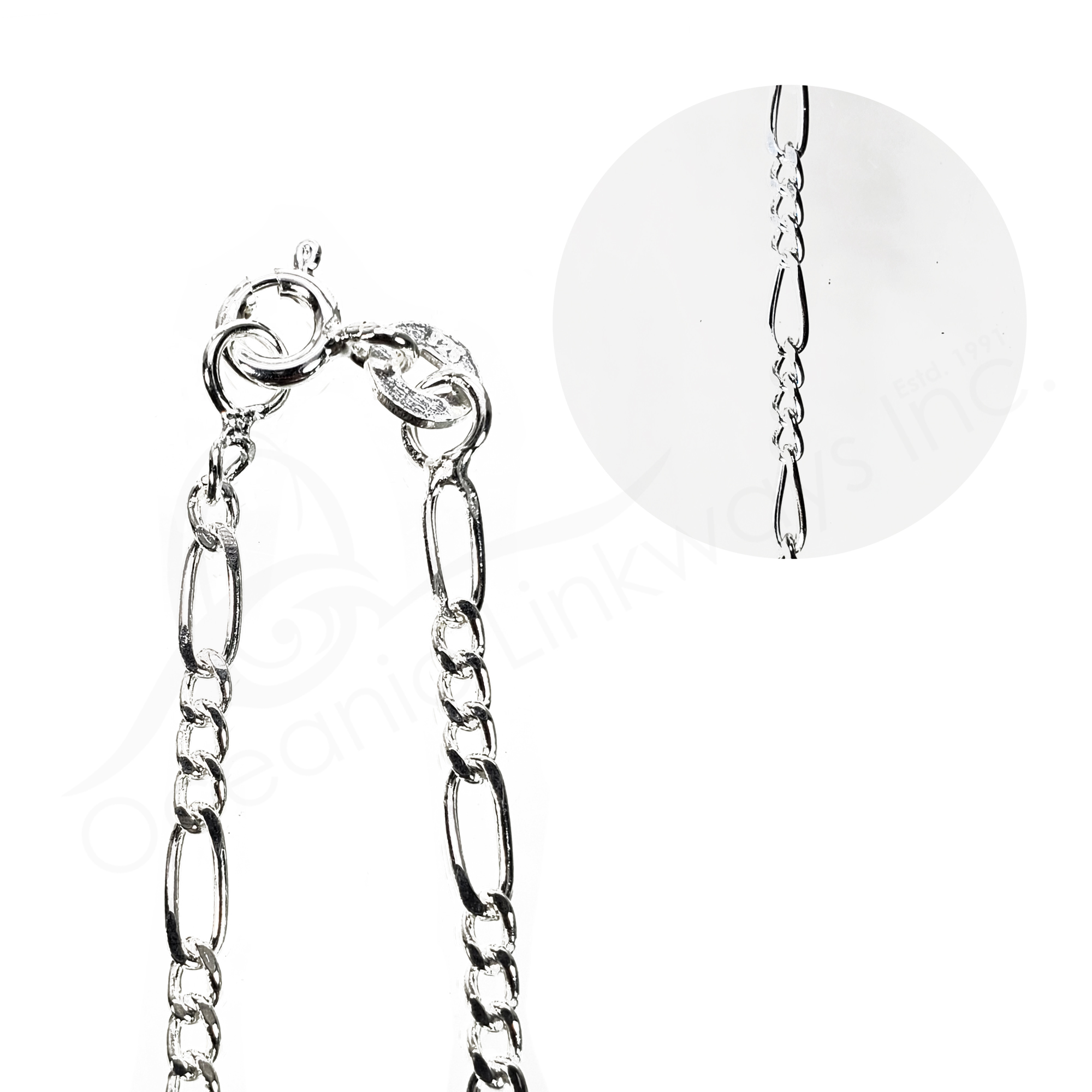 Wholesale Figaro Sterling Silver Chain