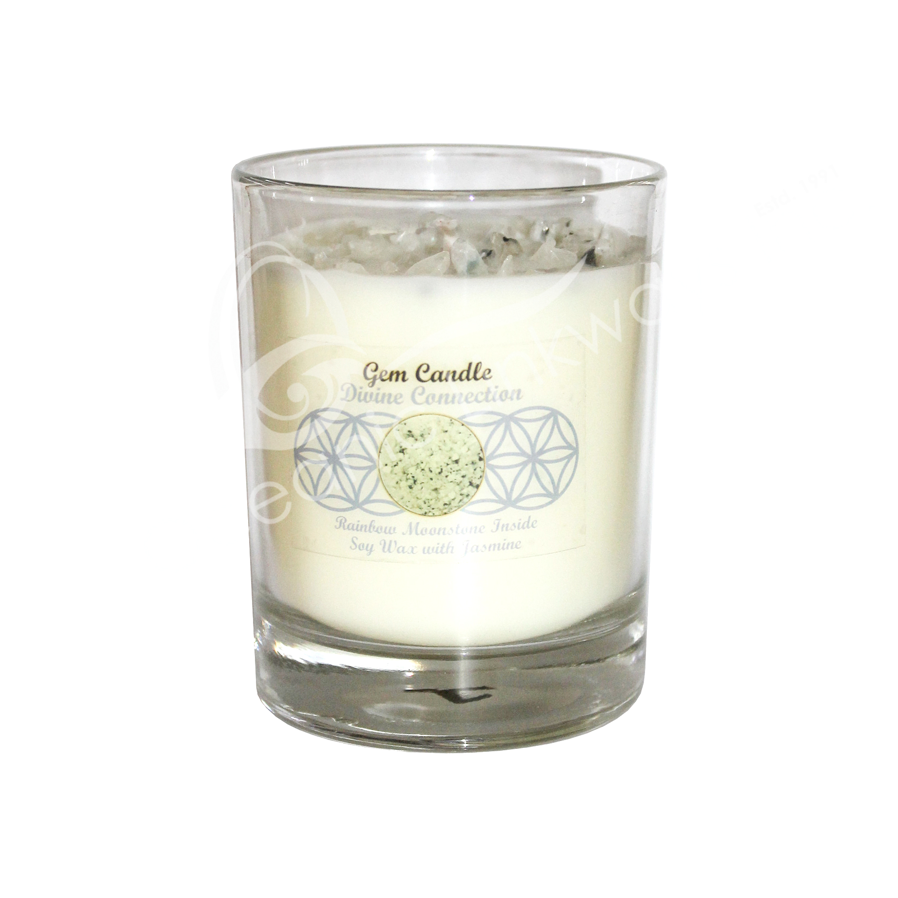 Soy Candle Jasmine Rainbow Moonstone Oceanic Linkways in NJ