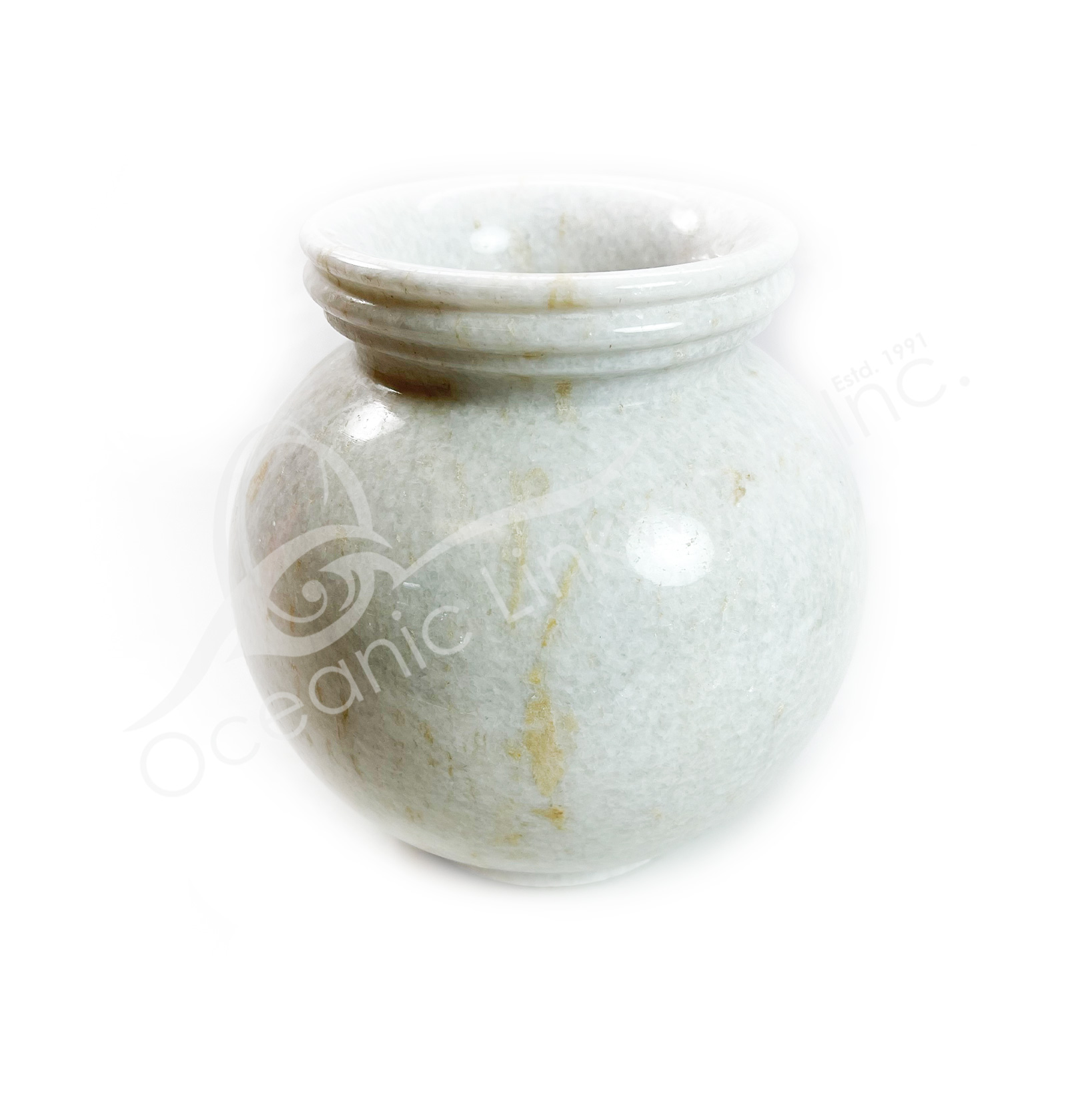 Vase White Marble 5in Wholesale Oceanic Linkways in North Brunswick