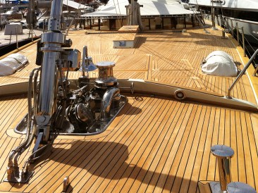 Finished teak deck