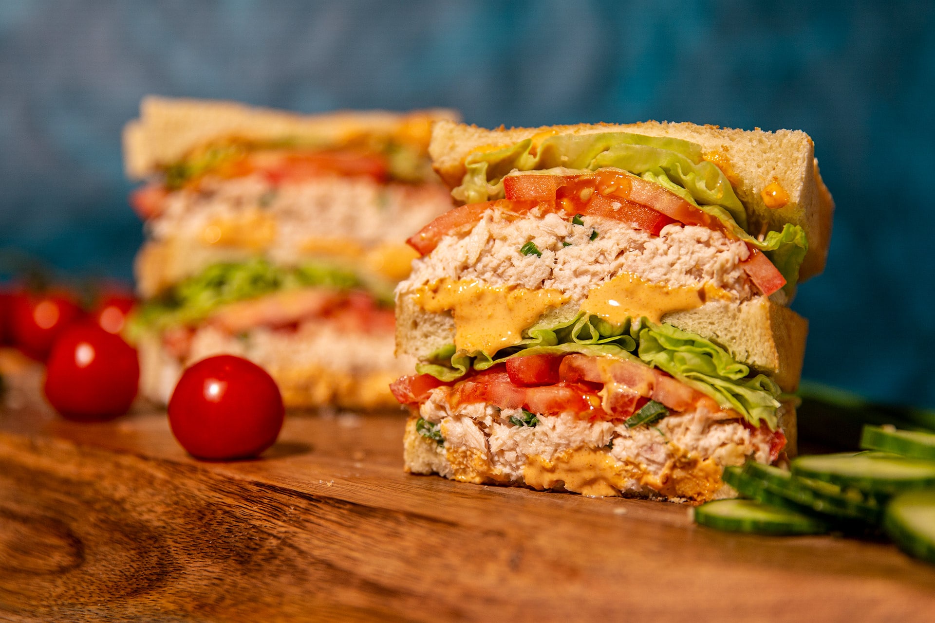 Spicy TLT (Tuna Lettuce Tomato) Sandwich Ocean's