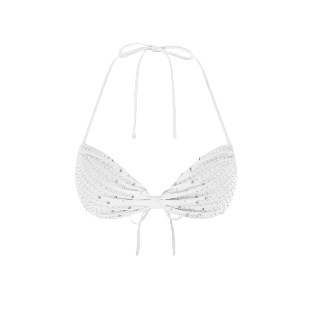 Ophelia Luxury Bikini Top White Your Beach Essential