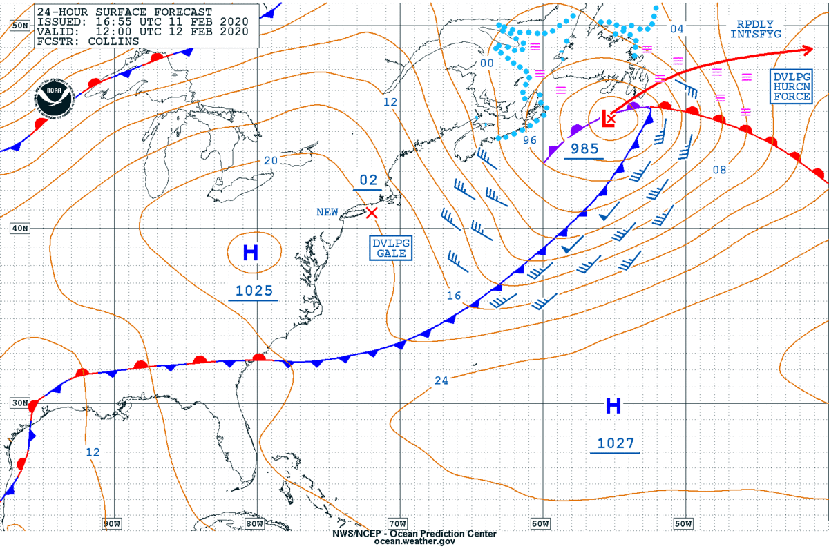 80 Knots Of Wind On A Weather Map Two major hurricaneforce storm lows are forecast to develop and move