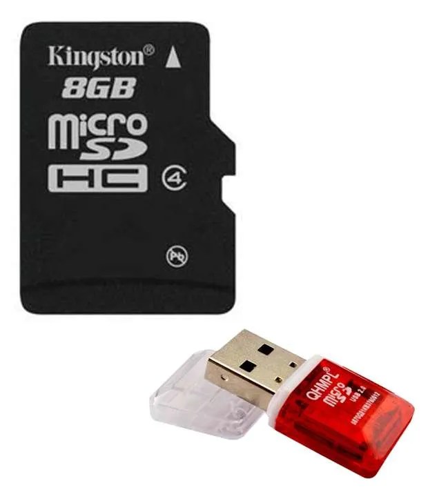Kingston 8GB Micro SD Card (Class 4) With Micro SD Card Reader OCITCO