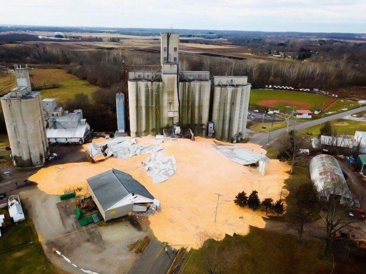 Million dollar corn spill devastates New Carlisle grain elevator Ohio