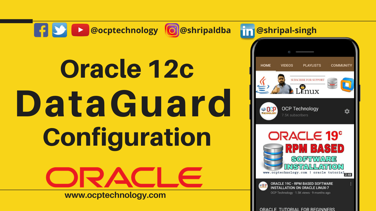 Oracle 12c Data Guard Configuration step by step shripal