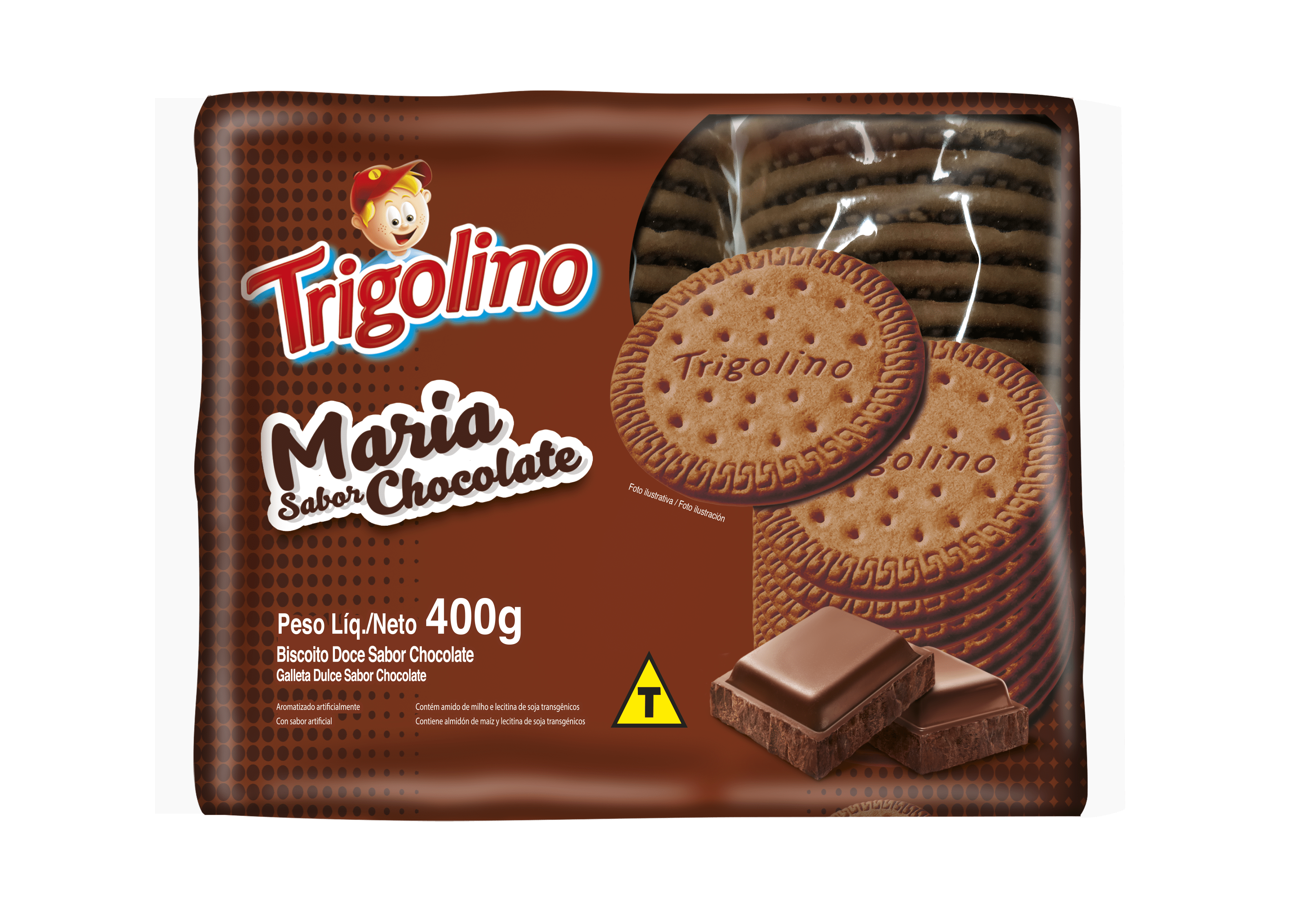 Biscoito Maria, sabor chocolate 400g Ocrim