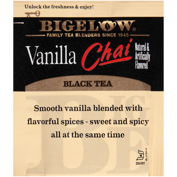 Bigelow Vanilla Chai Tea Bags 28ct Canteen of Northern California