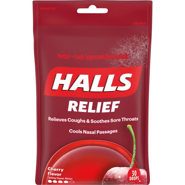 Halls Cherry Bag 30ct Crickler Vending Office Coffee Online Ordering