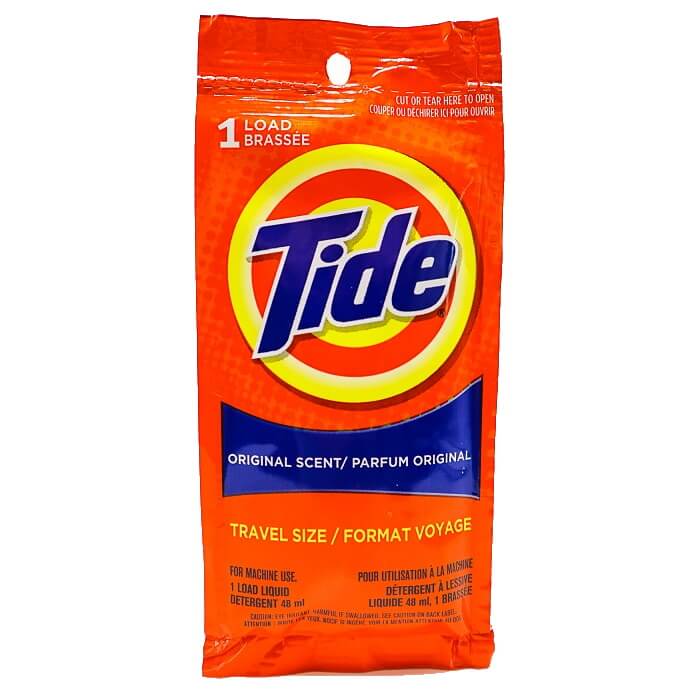 Tide Liquid Detergent 1 use travel size Americraft Coffee and Tea
