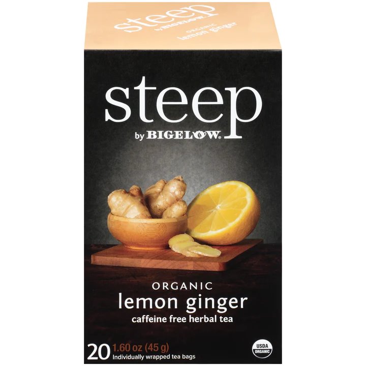 Steep Lemon Ginger Tea Bags 20ct Executive Refreshments Office Coffee