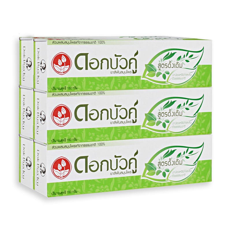 Twin Lotus Herbal Toothpaste Original 150g x 6 Tubes Makroclick
