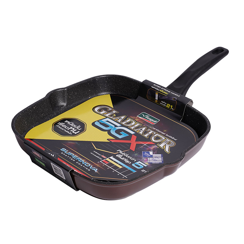 Seagull Gladiator 5GX Induction Square Grill Pan 28 cm Makroclick