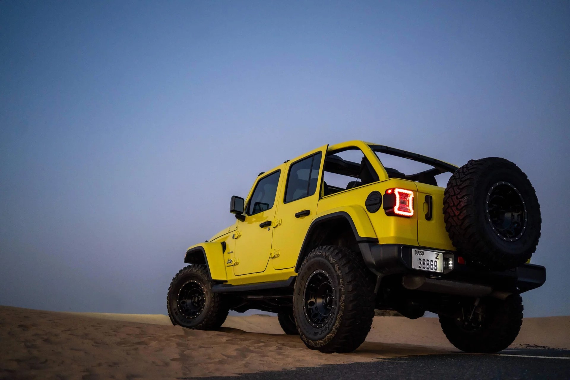 Rent Jeep Wrangler Yellow 2023 in Dubai SUV Octane Luxury Car