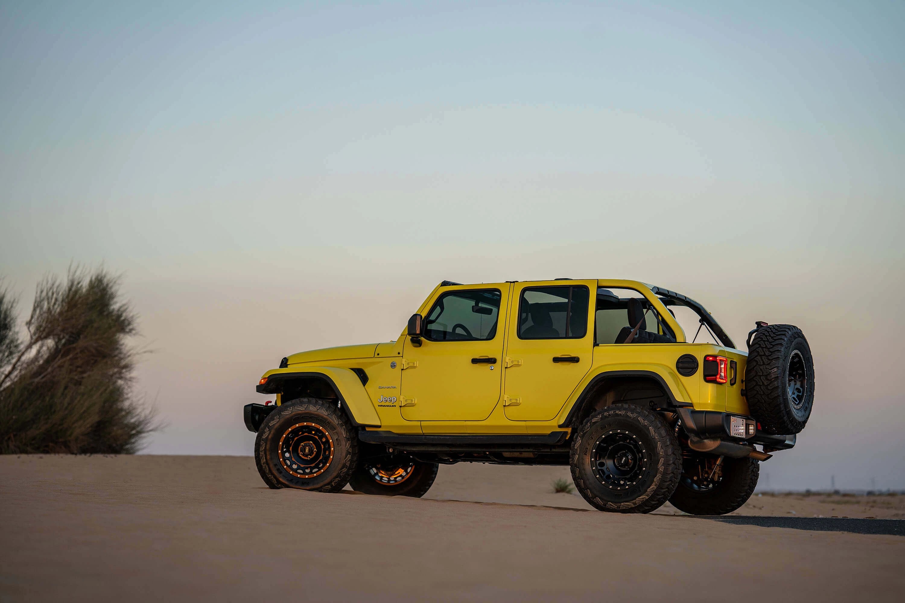 Rent Jeep Wrangler Yellow 2023 in Dubai SUV Octane Luxury Car
