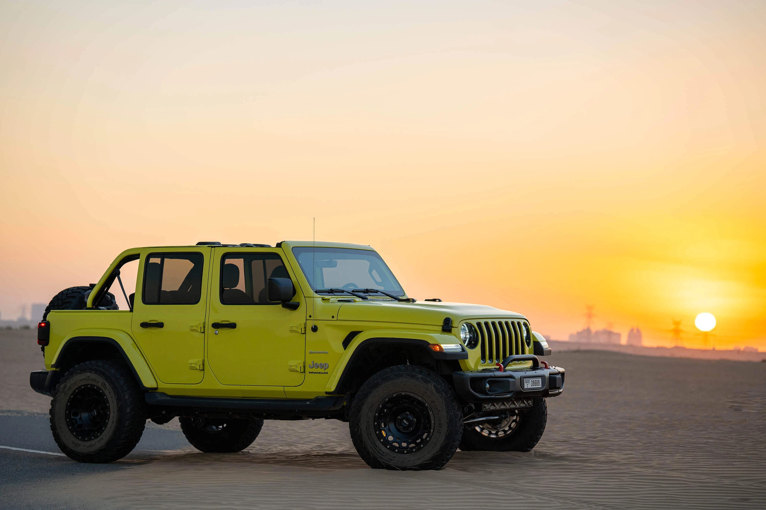 Rent Jeep Wrangler Yellow 2023 in Dubai SUV Octane Luxury Car