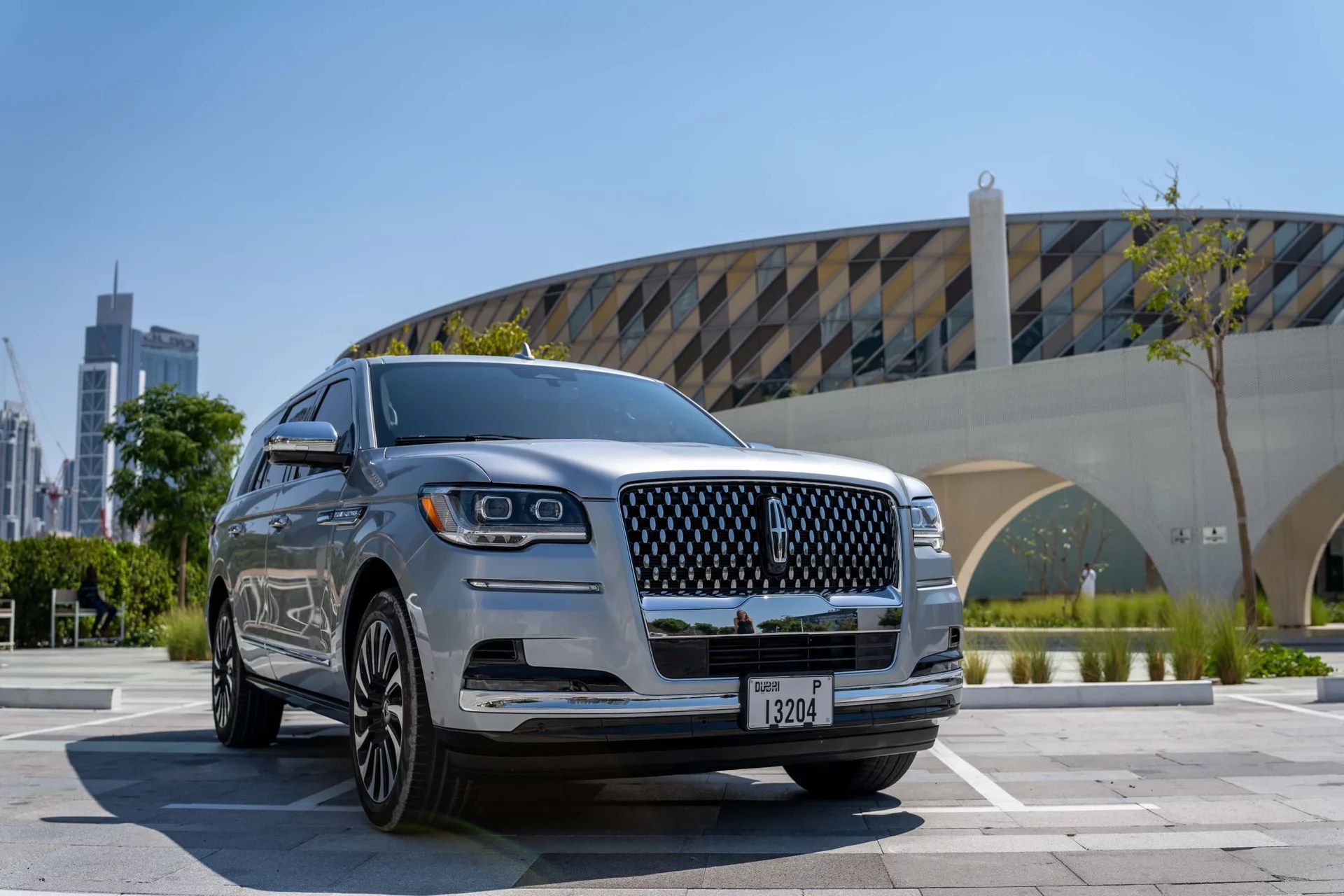 Rent Lincoln Navigator Silver in Dubai SUV Octane Luxury Car Rental Dubai