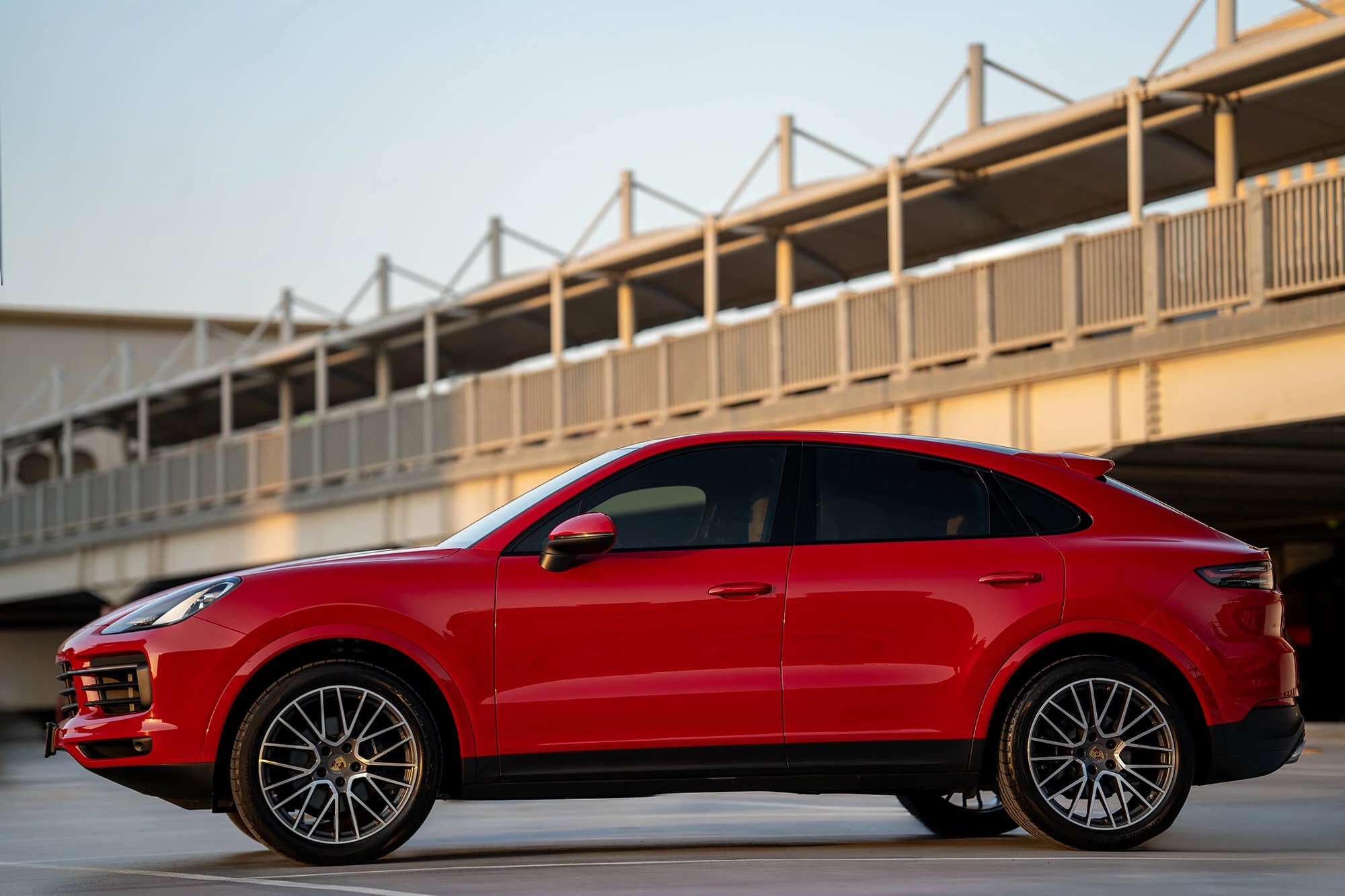 Rent Porsche Cayenne Coupe Red in Dubai SUV Octane Luxury Car