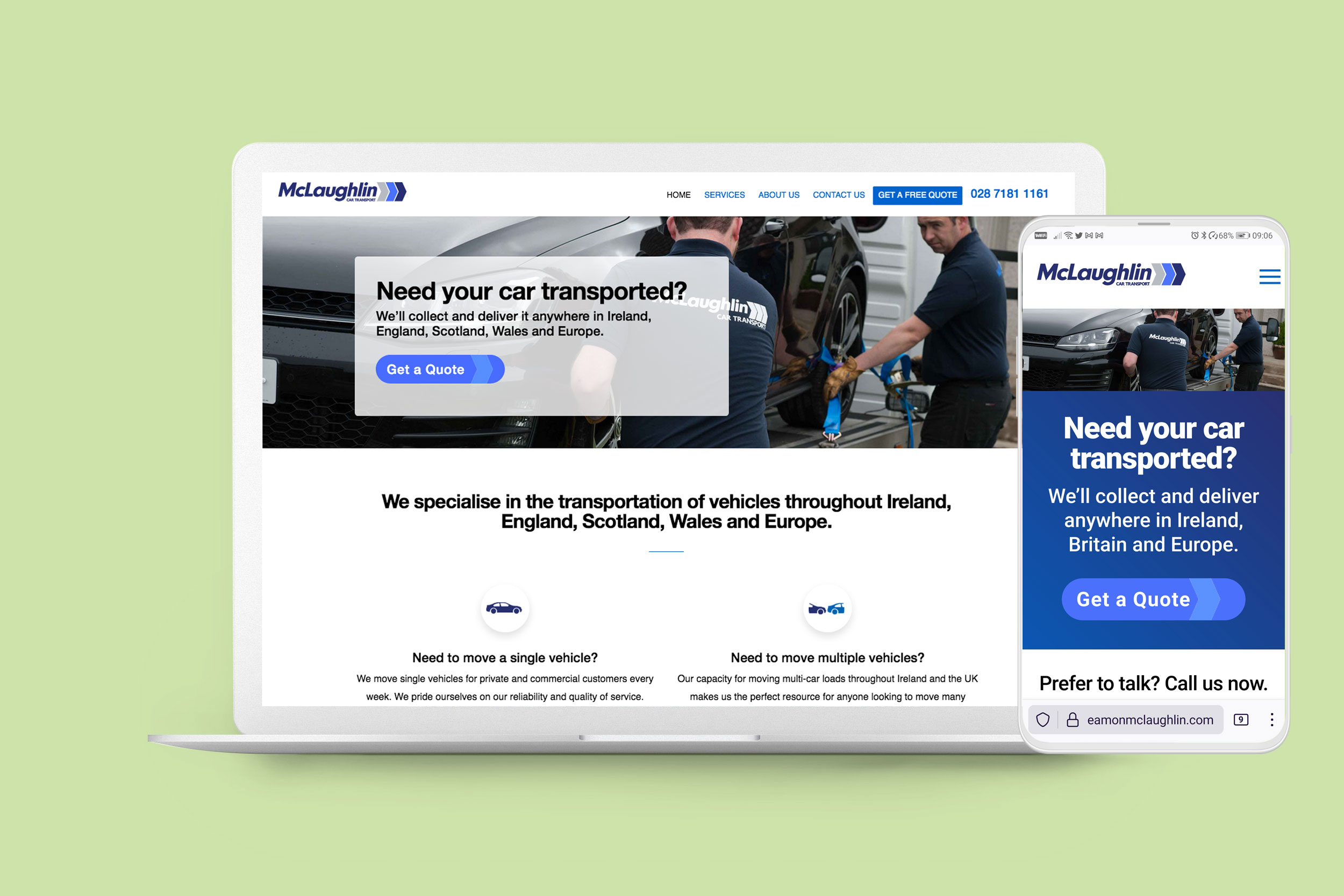 site McLaughlin Car Transport Octoberstone