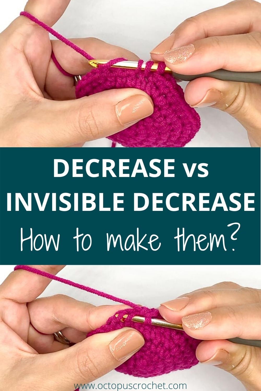 Decrease vs Invisible decrease how to make them Octopus Crochet