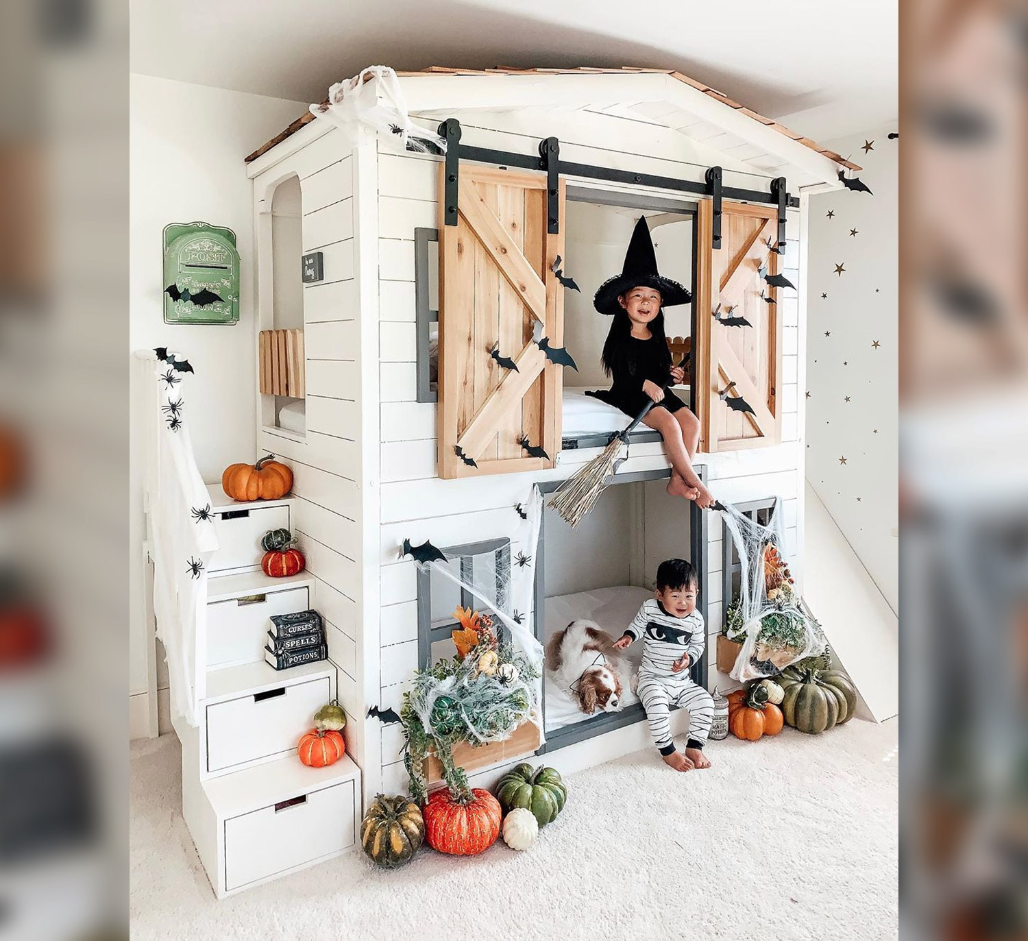 This DIY Farmhouse Bunk Bed Is The Most Adorable Addition To Any Shared