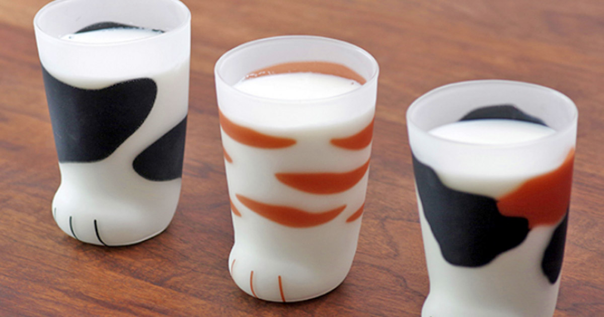 Details about Lovely Cat Paw Cat Foot Milk Glasses Cup Personality