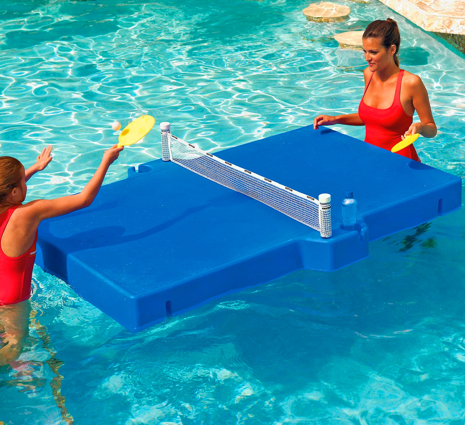 This Floating PingPong Table For the Pool Has Optional Legs For Use On