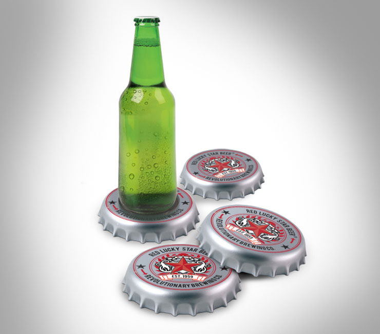Giant Bottle Cap Coasters