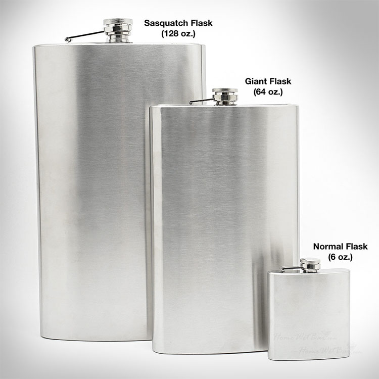 Giant Flask Holds 1 Gallon Of Booze