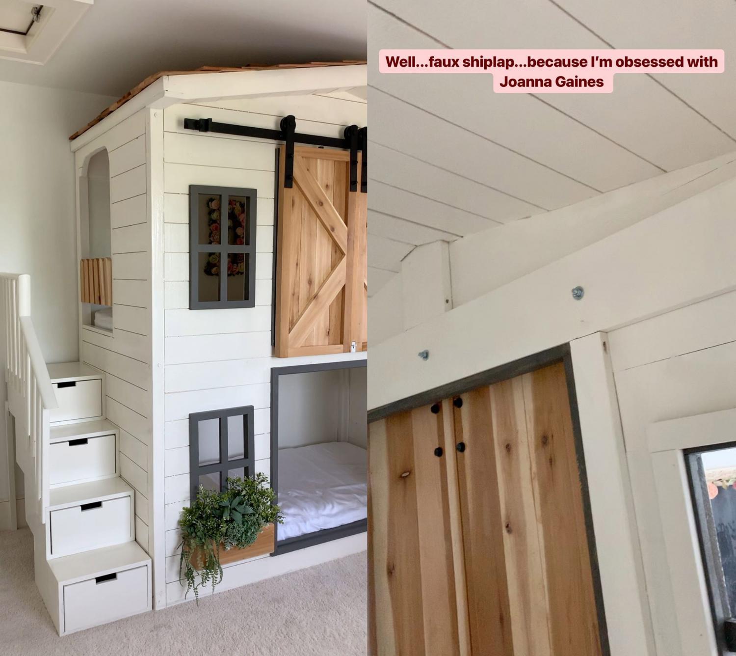 This DIY Farmhouse Bunk Bed Is The Most Adorable Addition To Any Shared