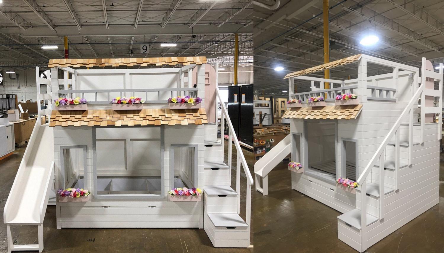This DIY Farmhouse Bunk Bed Is The Most Adorable Addition To Any Shared