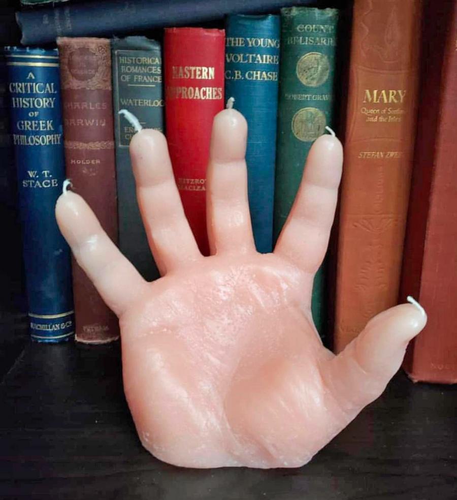 This Hand Shaped Candle Bleeds When It Melts, Is Perfect For Halloween