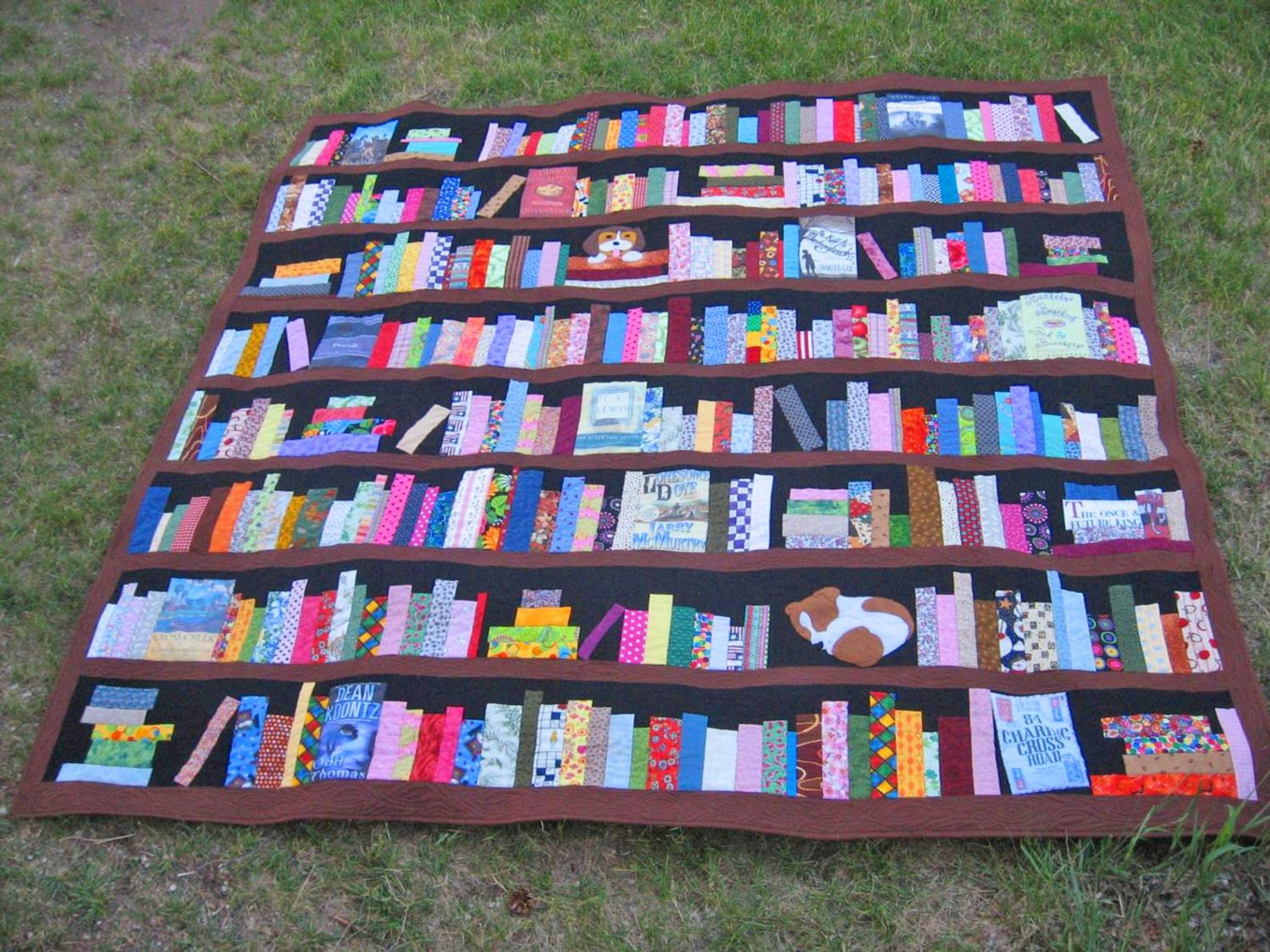 You Can Get a Bookcase Quilt Customized With Your Favorite Books and