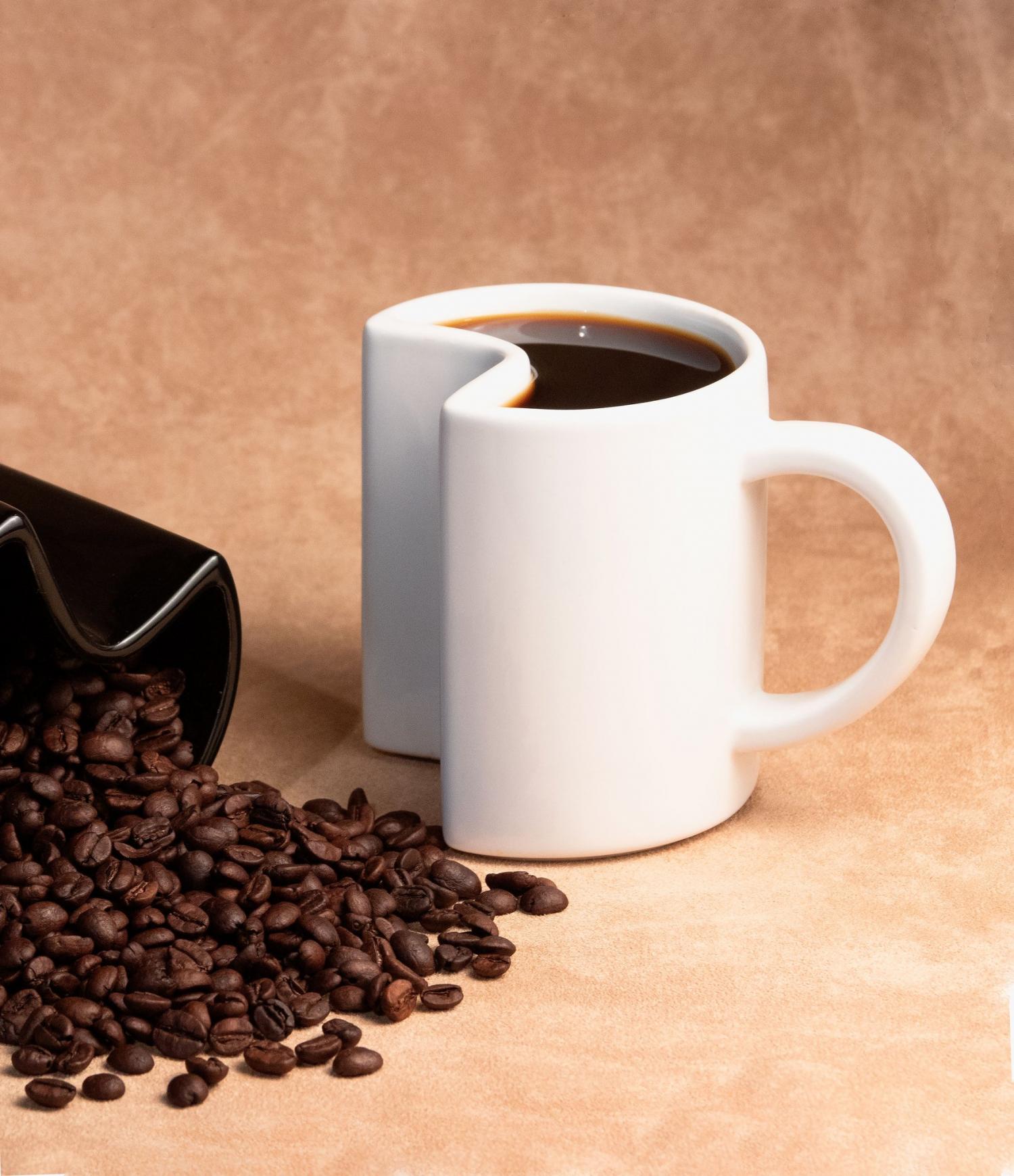 This Corner Mug Fits On Small Windowsills or Shelf Corners In Tiny Homes