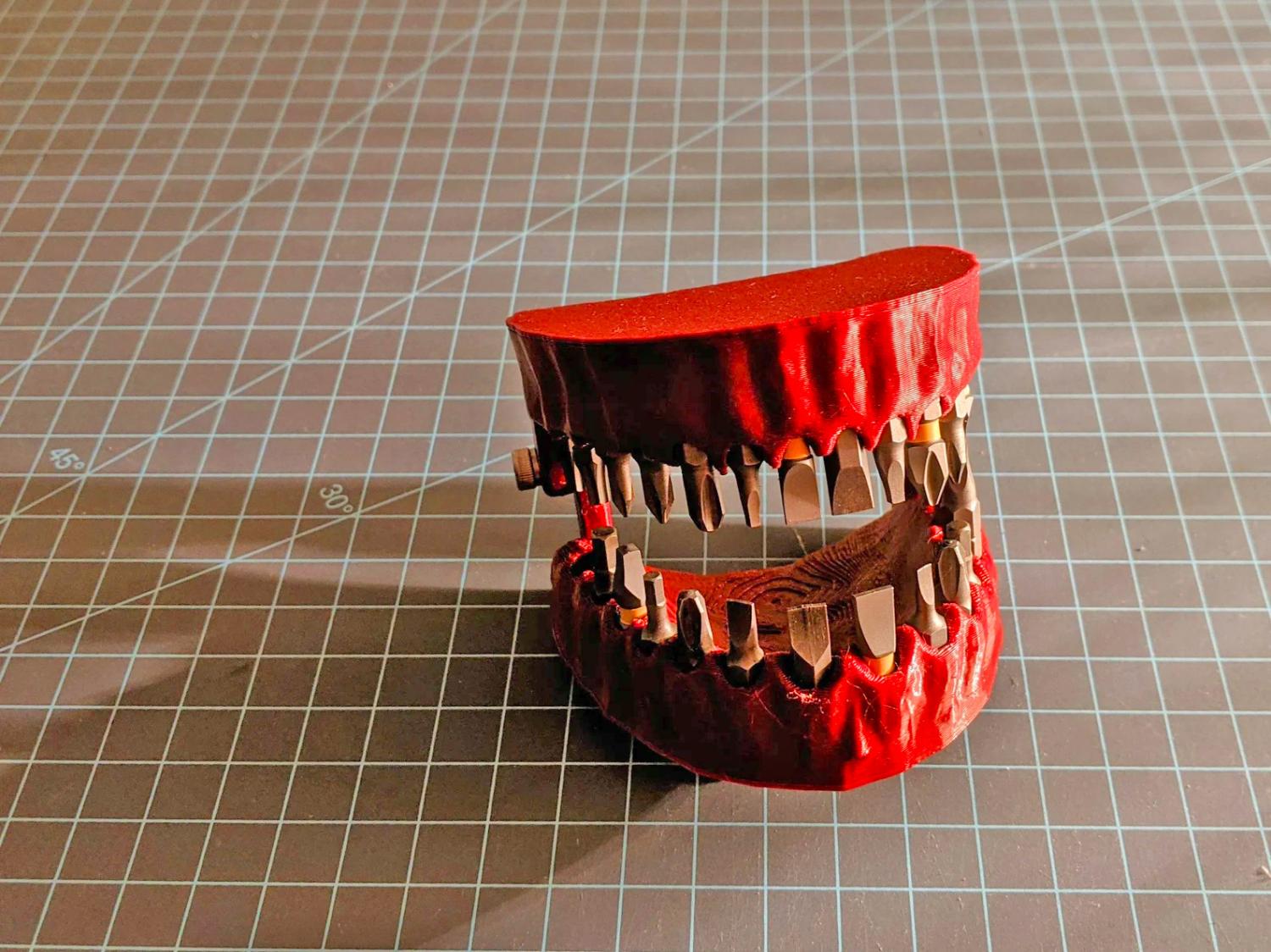 This Dentures Drill Bit Holder Might Be The Greatest Way To Store Your Bits
