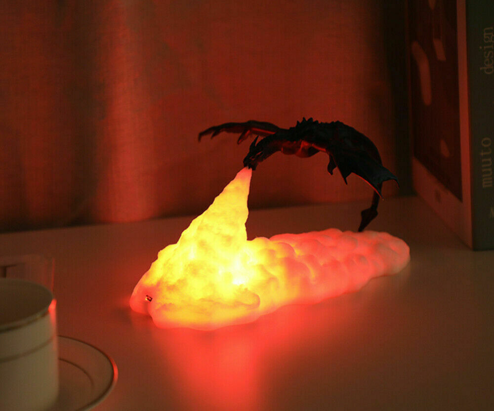 This FireBreathing Dragon Night Light Belongs In Every DragonLoving