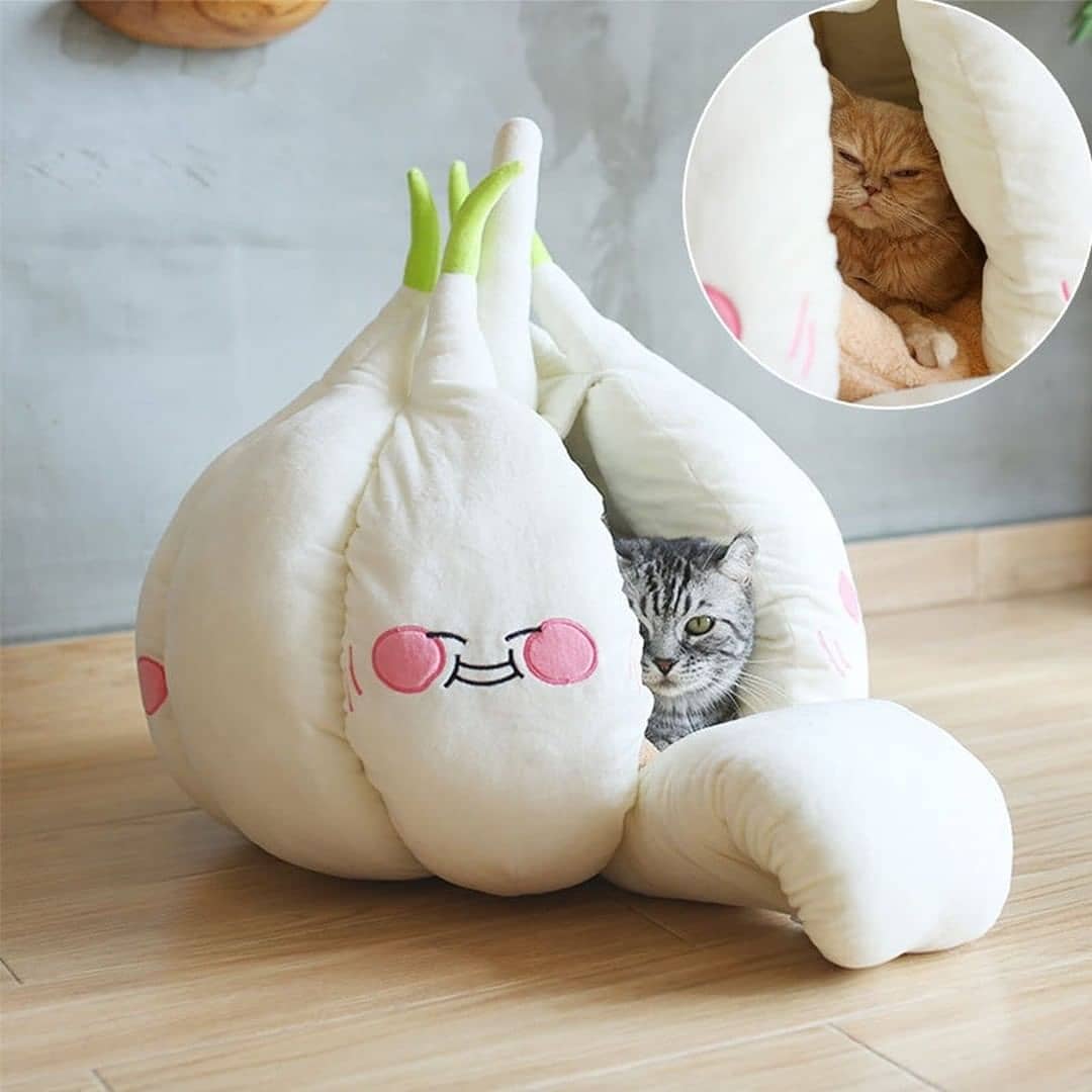 This Garlic Pet Bed Might Be The Cutest Dog Or Cat Bed Ever