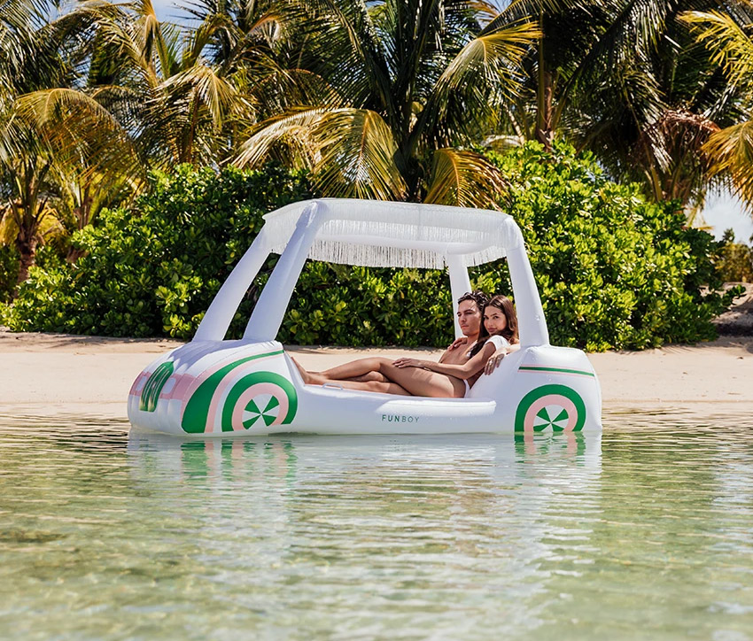 Every Golfing Lover Probably Needs One Of These Golf Cart Pool Floats