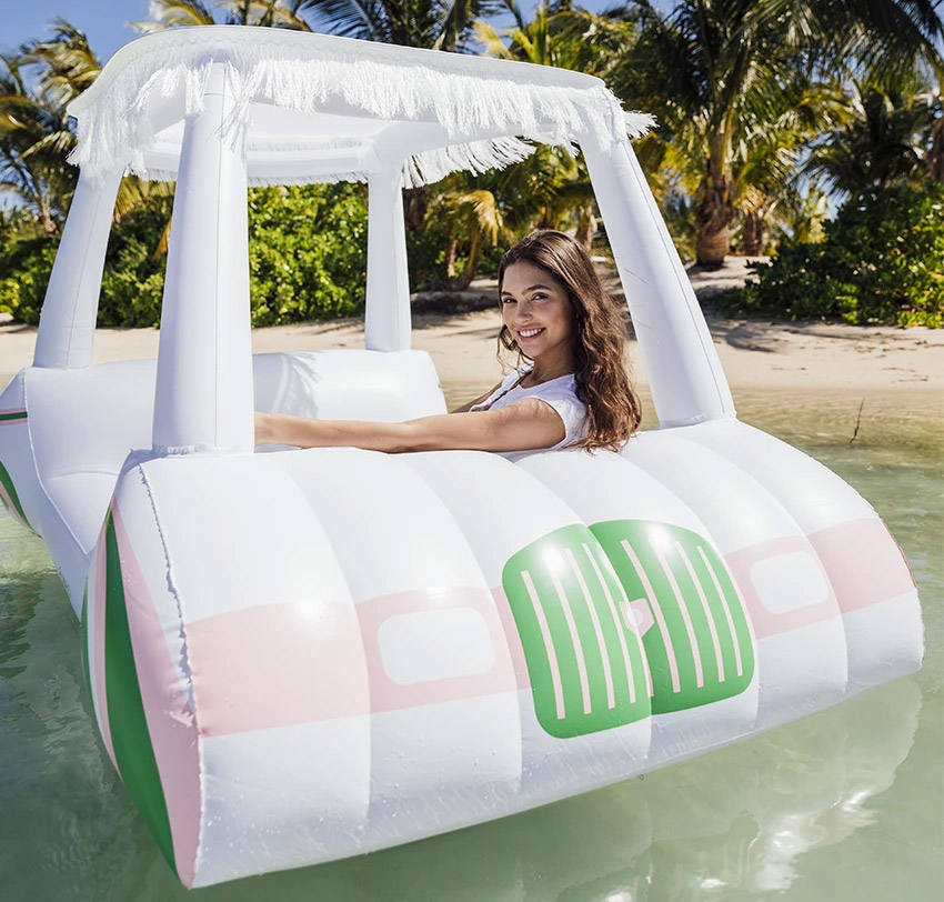 Every Golfing Lover Probably Needs One Of These Golf Cart Pool Floats