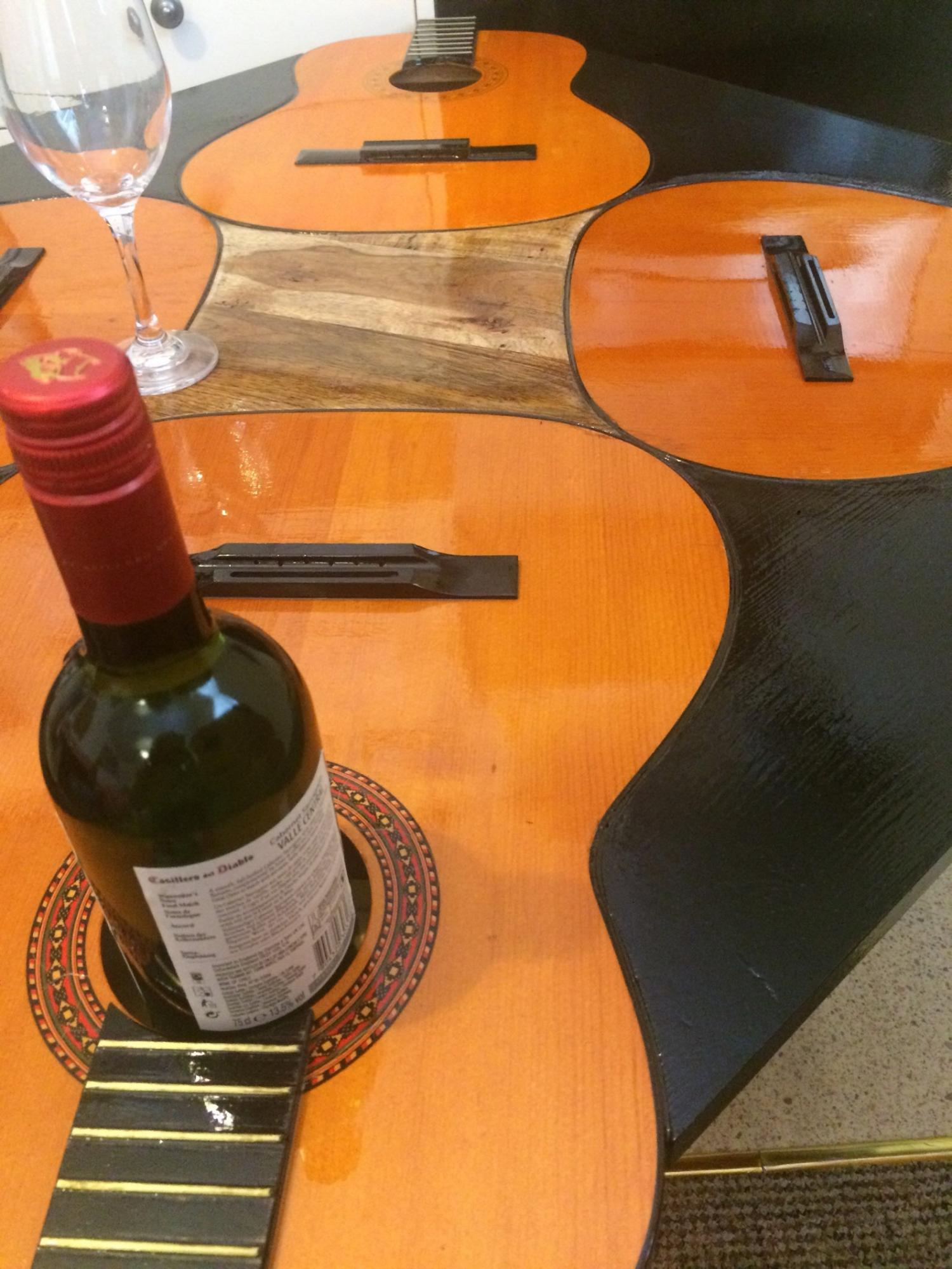 This Company Makes Guitar Coffee Tables Using Four Real Guitars