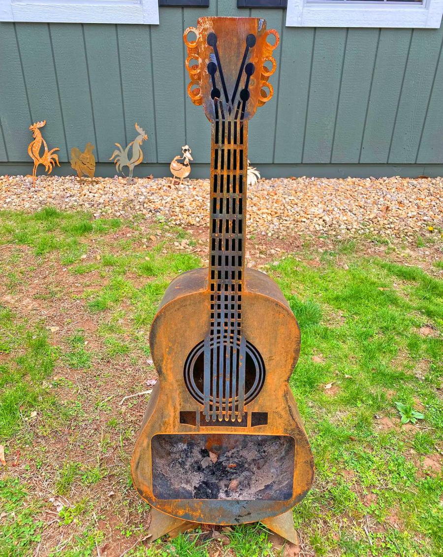 This Guitar Fire Pit Is The Perfect Backyard Centerpiece For Guitar Players